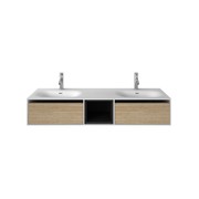 Wall Hung Timber Solid Surface 1500mm Vanity G38488-3 gallery detail image