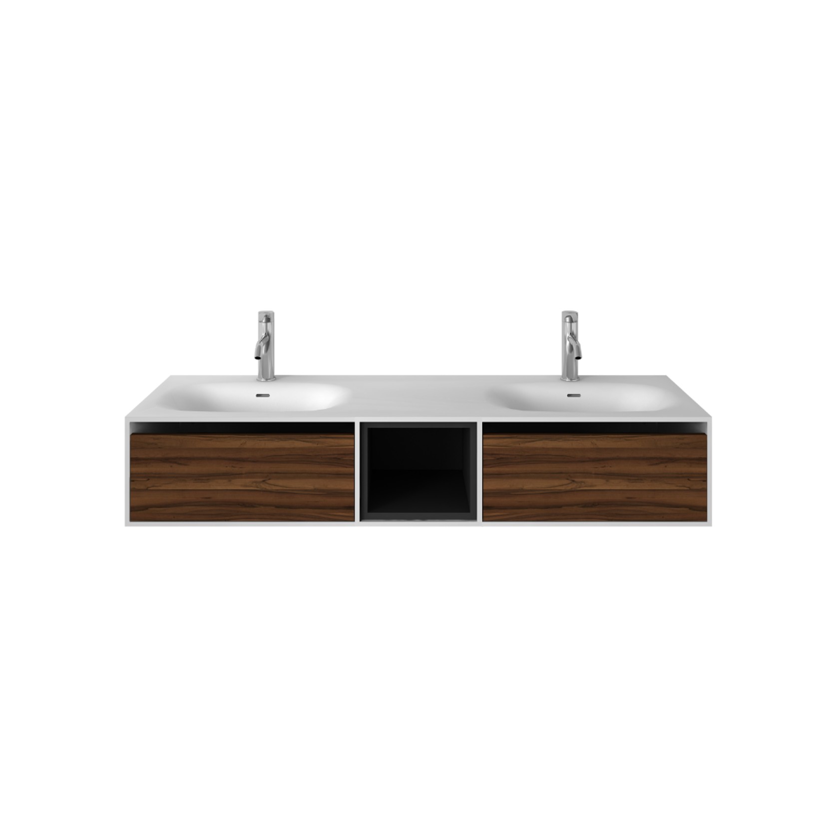 Wall Hung Timber Solid Surface 1500mm Vanity G38488-3 gallery detail image