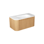 Curved Tondo Arco 900 Single Drawer Wall Hung Vanity - 7 Colours gallery detail image