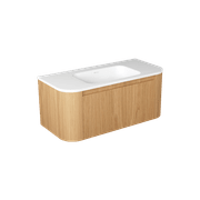 Curved Tondo Arco 1000 Single Drawer Wall Hung Vanity - 7 Colours gallery detail image