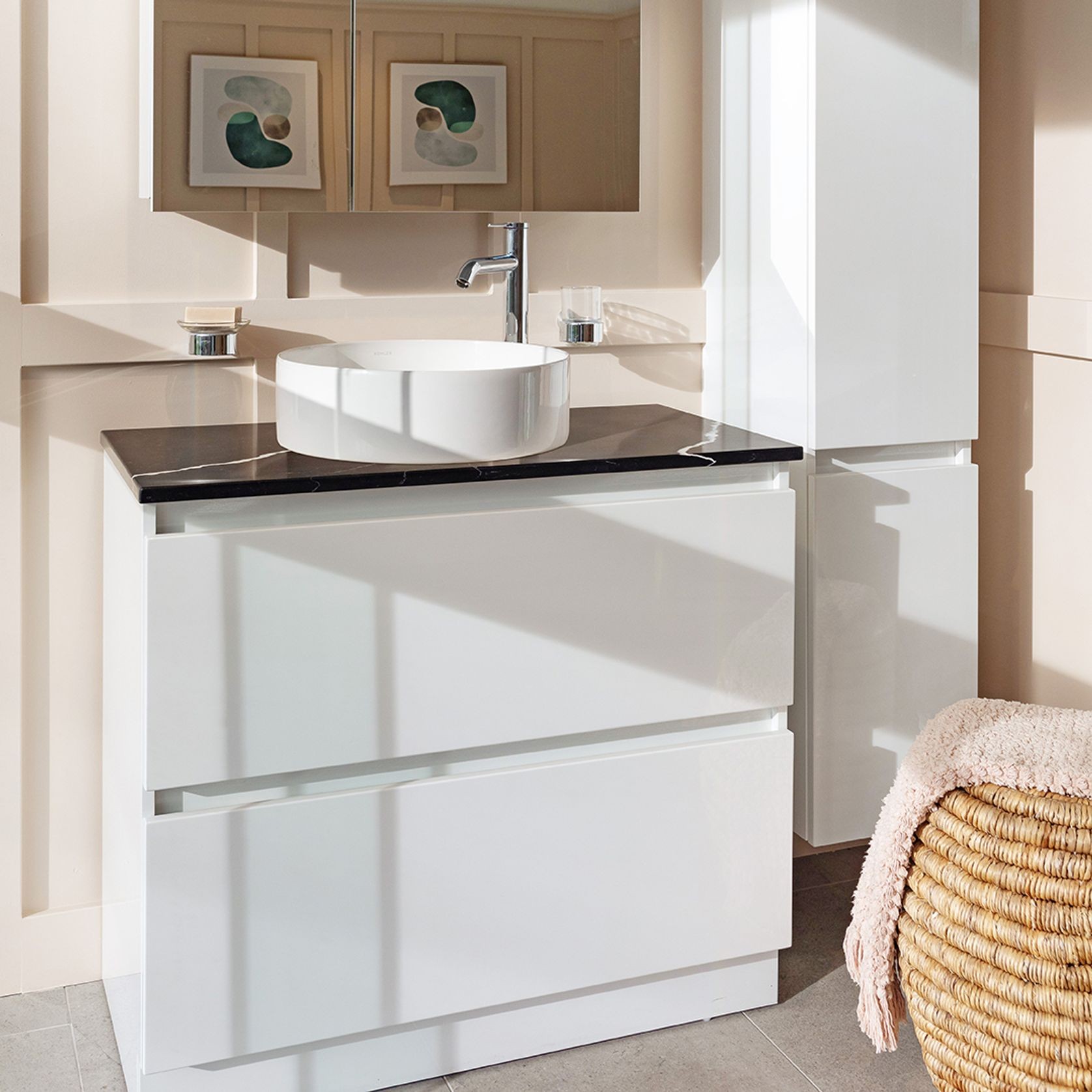 Valencia Elite Floorstanding Vanity 1200mm Stone Top Double Bowl gallery detail image