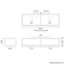 Ply25 1500 2 Drawer Vanity gallery detail image