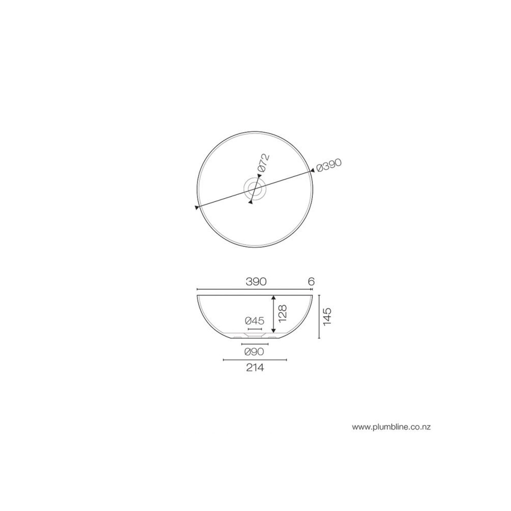 Super-Thin Round Vessel Basin Solid Surface gallery detail image