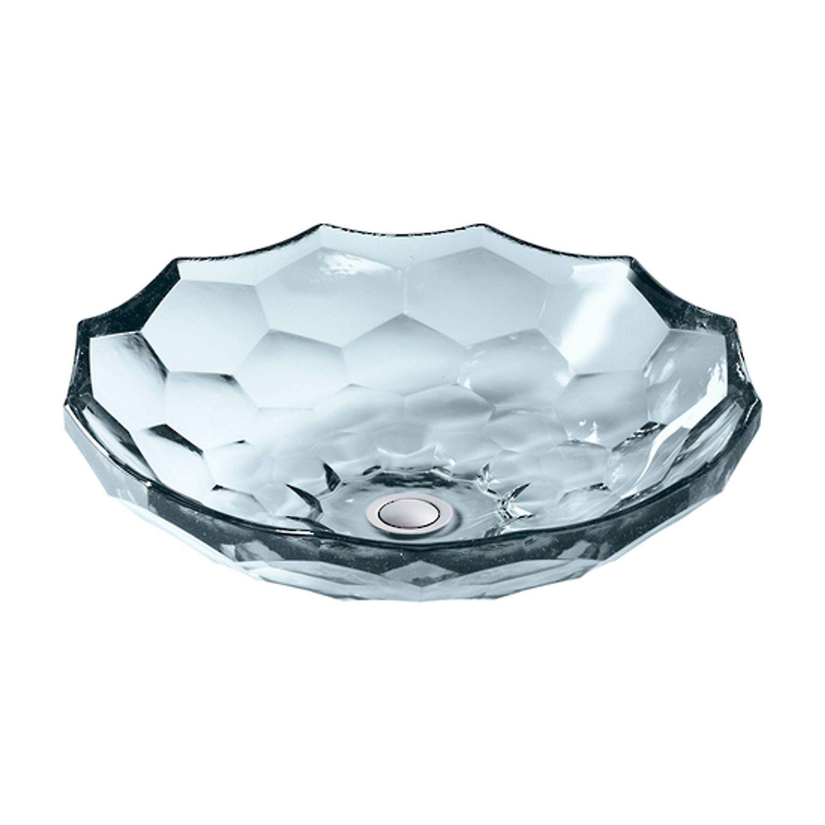 Briolette Faceted Glass Vessel Basin gallery detail image