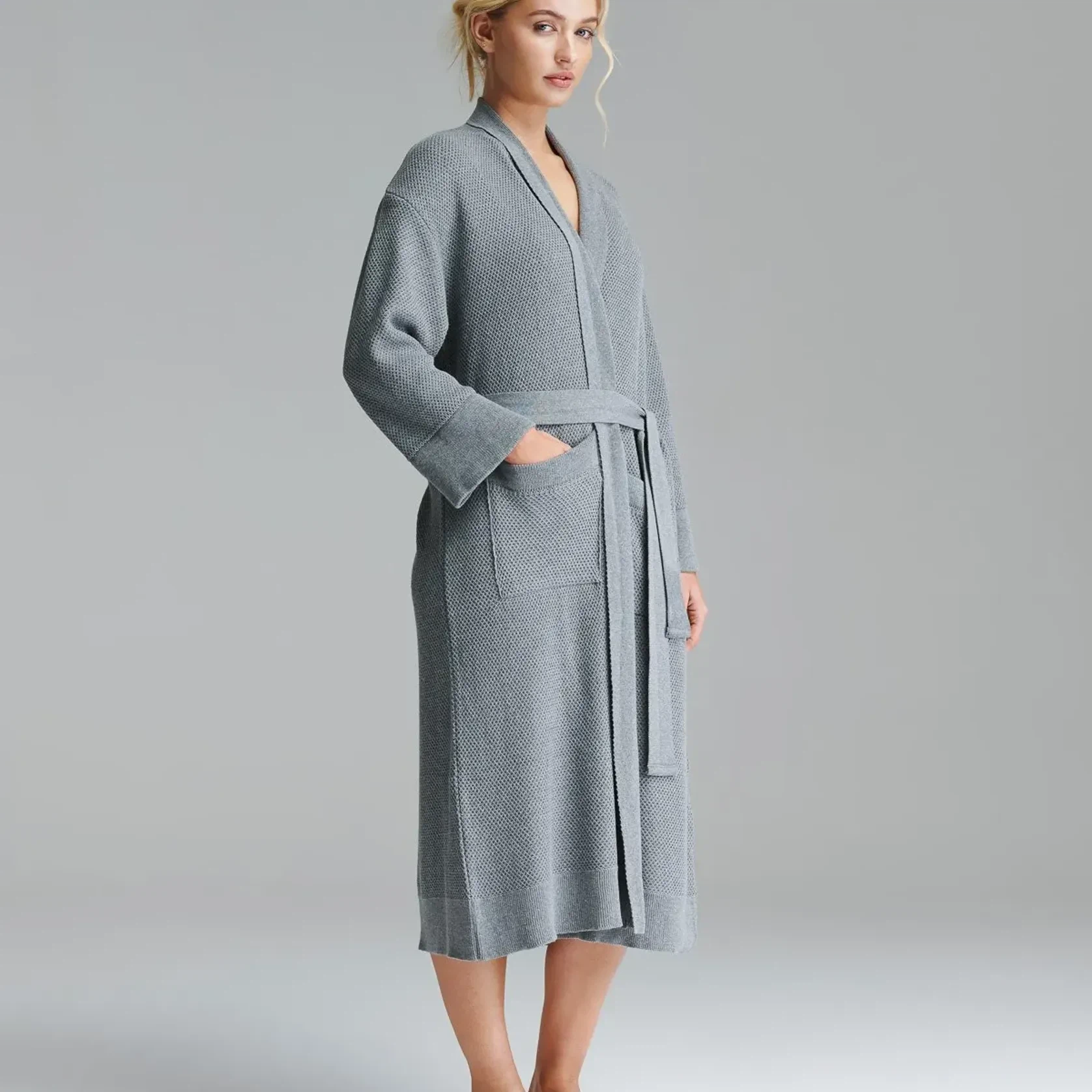 Knitted Cotton Bathrobes gallery detail image