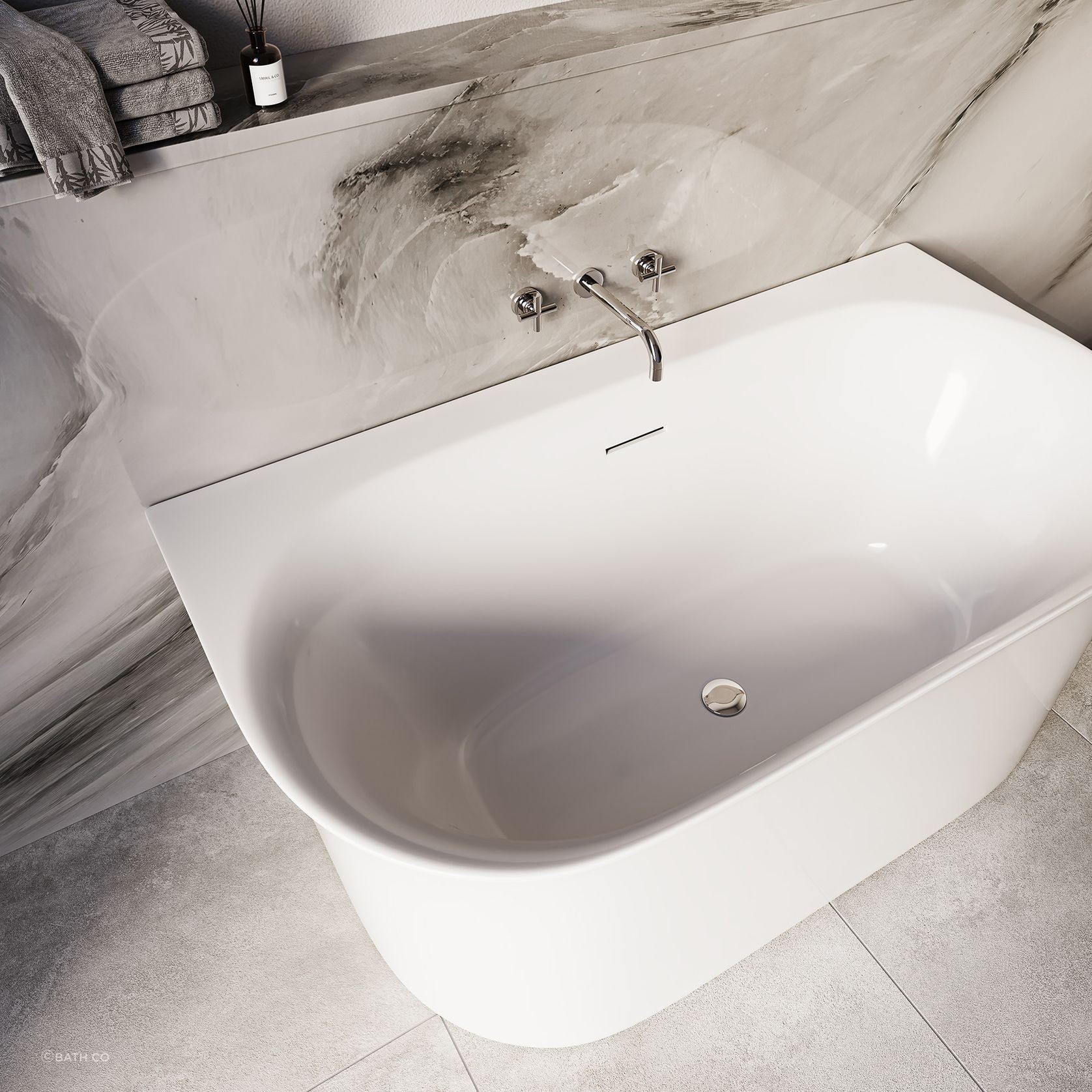 Cursa Back-To-Wall Bath gallery detail image