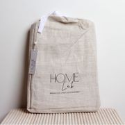 100% French Flax Linen fitted Cot Sheet- Natural Oat gallery detail image