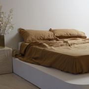 100% French Flax Linen Sheet Set - Ginger gallery detail image