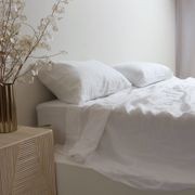 100% French Flax Linen Sheet Set- White gallery detail image