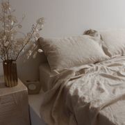 100% French Flax Linen Sheet Set - Natural Oat gallery detail image