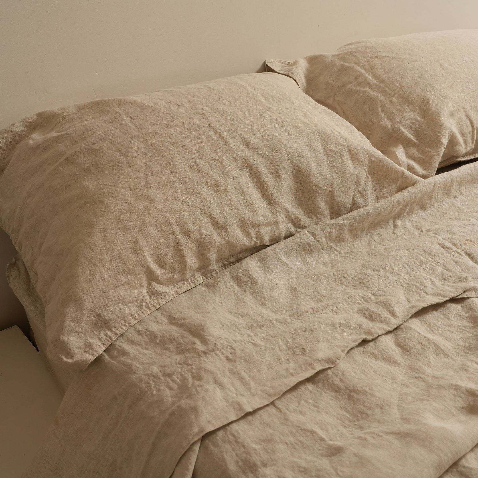 100% French Flax Linen Sheet Set - Natural Oat gallery detail image