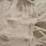 100% French Flax Linen Sheet Set - Charcoal Pinstripe gallery detail image
