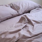 100% Stonewashed Cotton Sheet Set- Lavender gallery detail image
