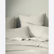 Ravello Linen Fitted Sheet - Bone | Weave Home Bed Linen gallery detail image