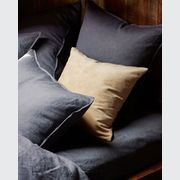 Ravello Linen Flat Sheet - Denim | Weave Home Bed Linen gallery detail image