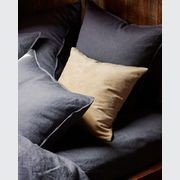 Ravello Linen Fitted Sheet - Denim | Weave Home Bed Linen gallery detail image