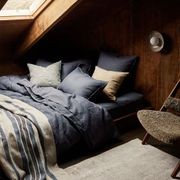 Ravello Linen Flat Sheet - Denim | Weave Home Bed Linen gallery detail image