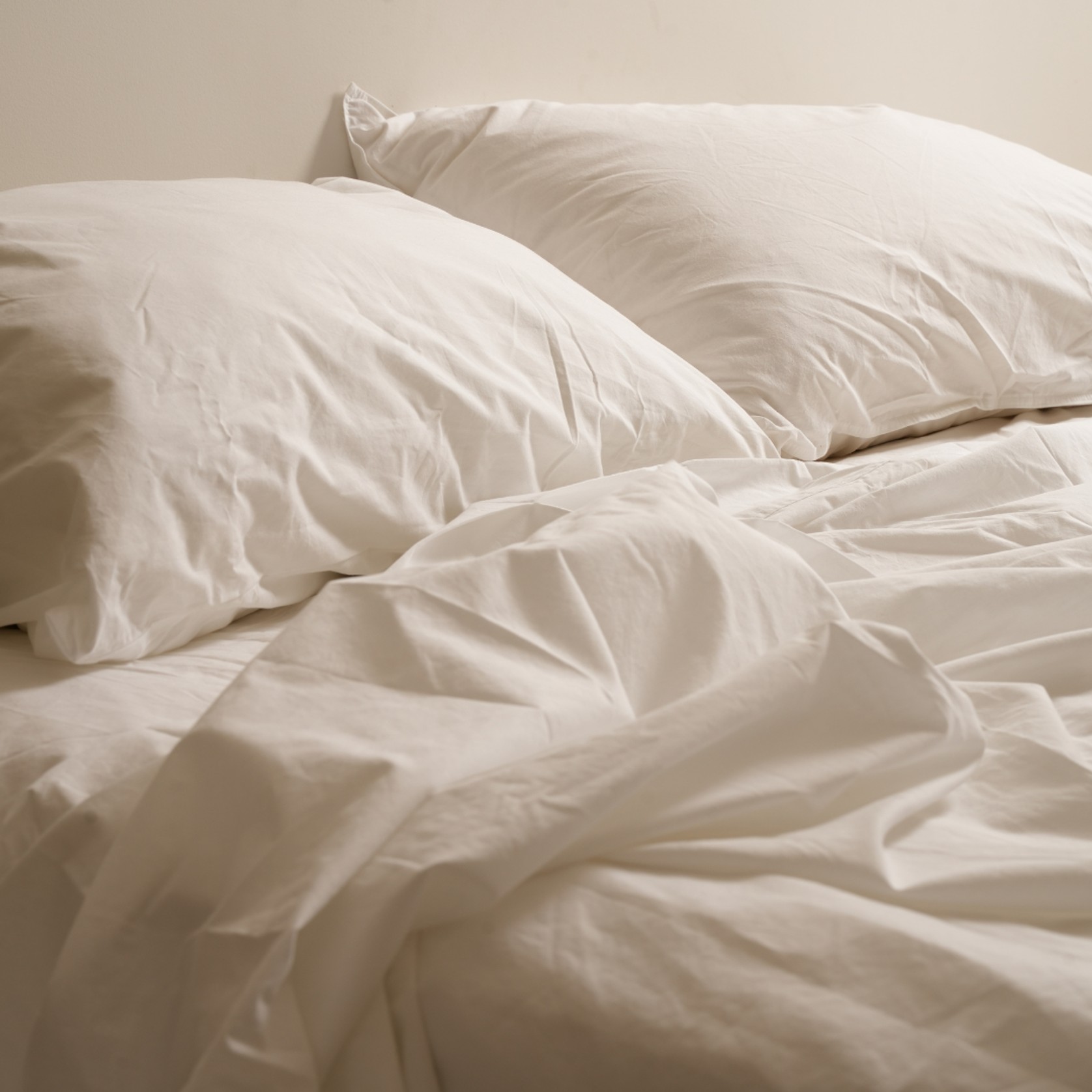 100% Stonewashed Cotton Sheet Set- White gallery detail image