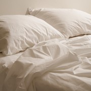 100% Stonewashed Cotton Sheet Set- White gallery detail image