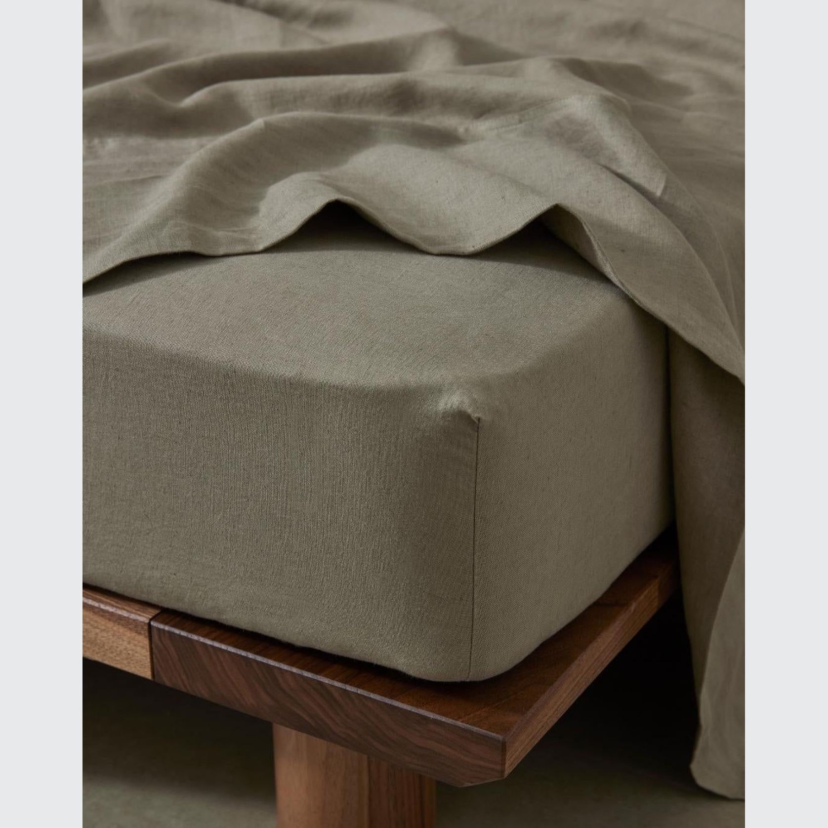 Ravello Linen Flat Sheet - Caper | Weave Home Bed Linen gallery detail image