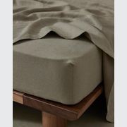 Ravello Linen Flat Sheet - Caper | Weave Home Bed Linen gallery detail image