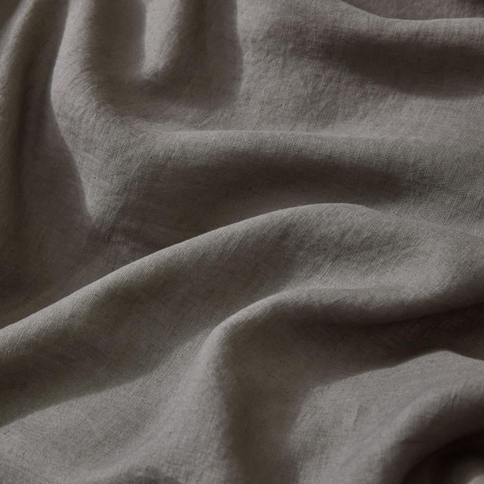 Ravello Linen Fitted Sheet - Charcoal | Weave Home Bed Linen gallery detail image
