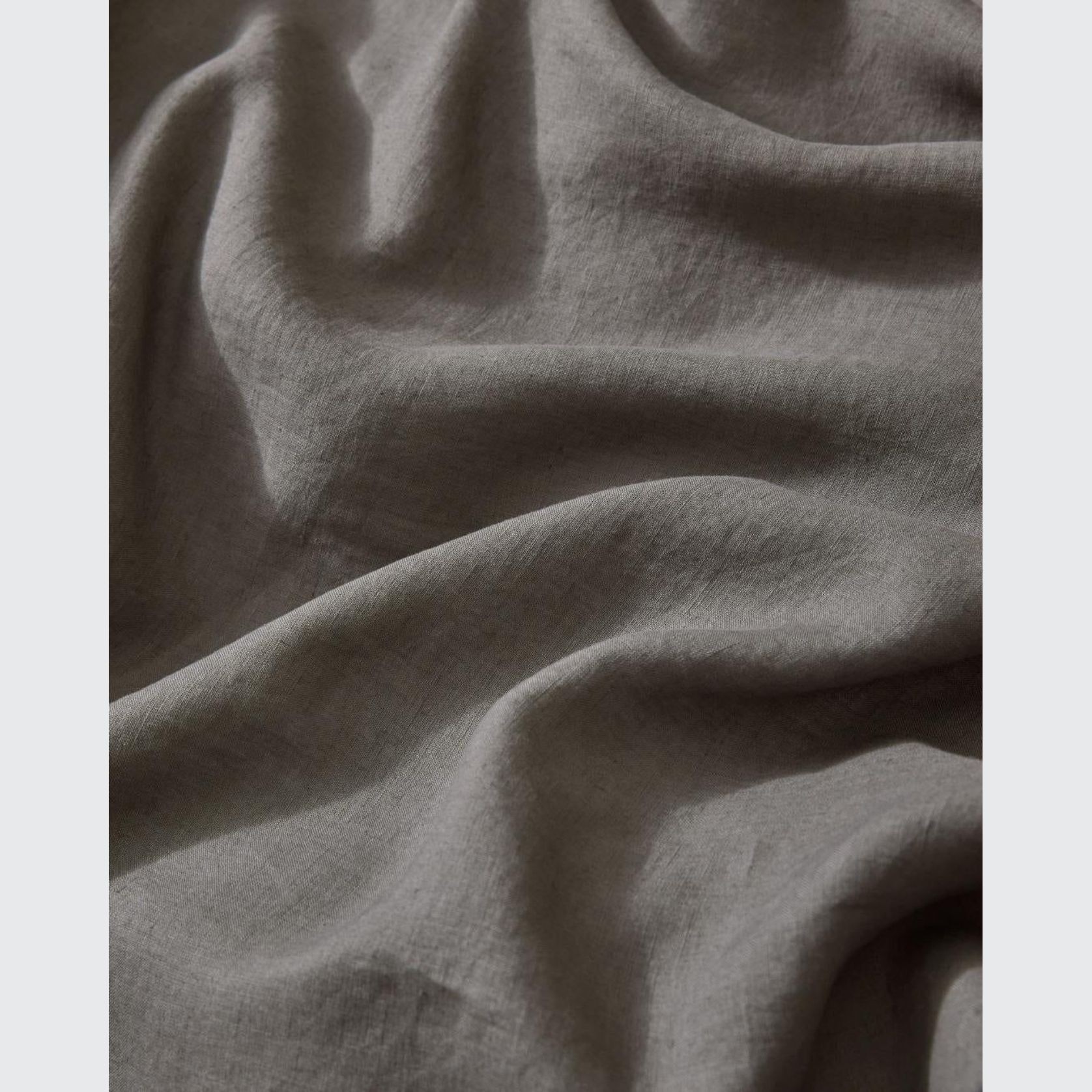 Ravello Linen Fitted Sheet - Charcoal | Weave Home Bed Linen gallery detail image