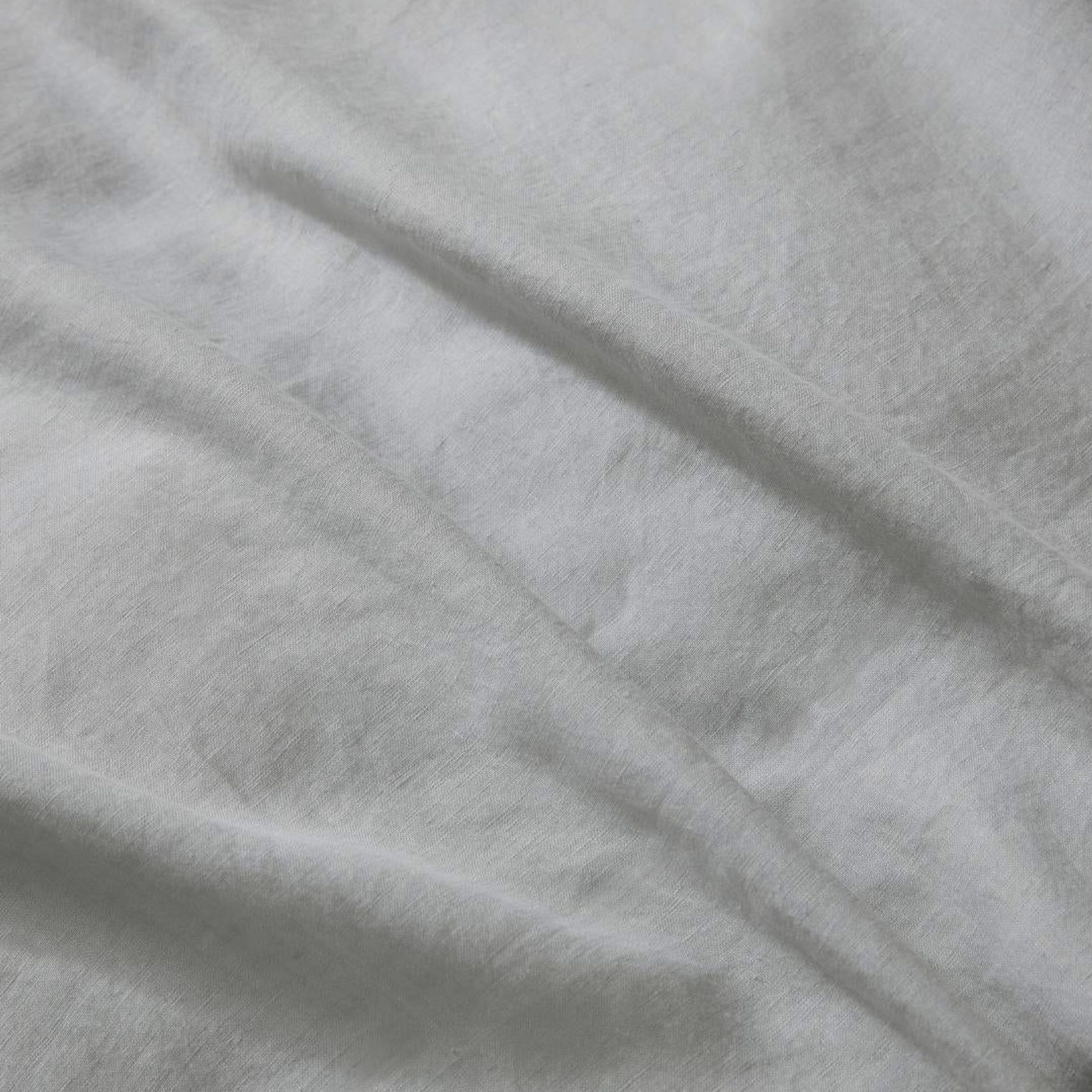 Ravello Linen Fitted Sheet - Silver | Weave Home Bed Linen gallery detail image