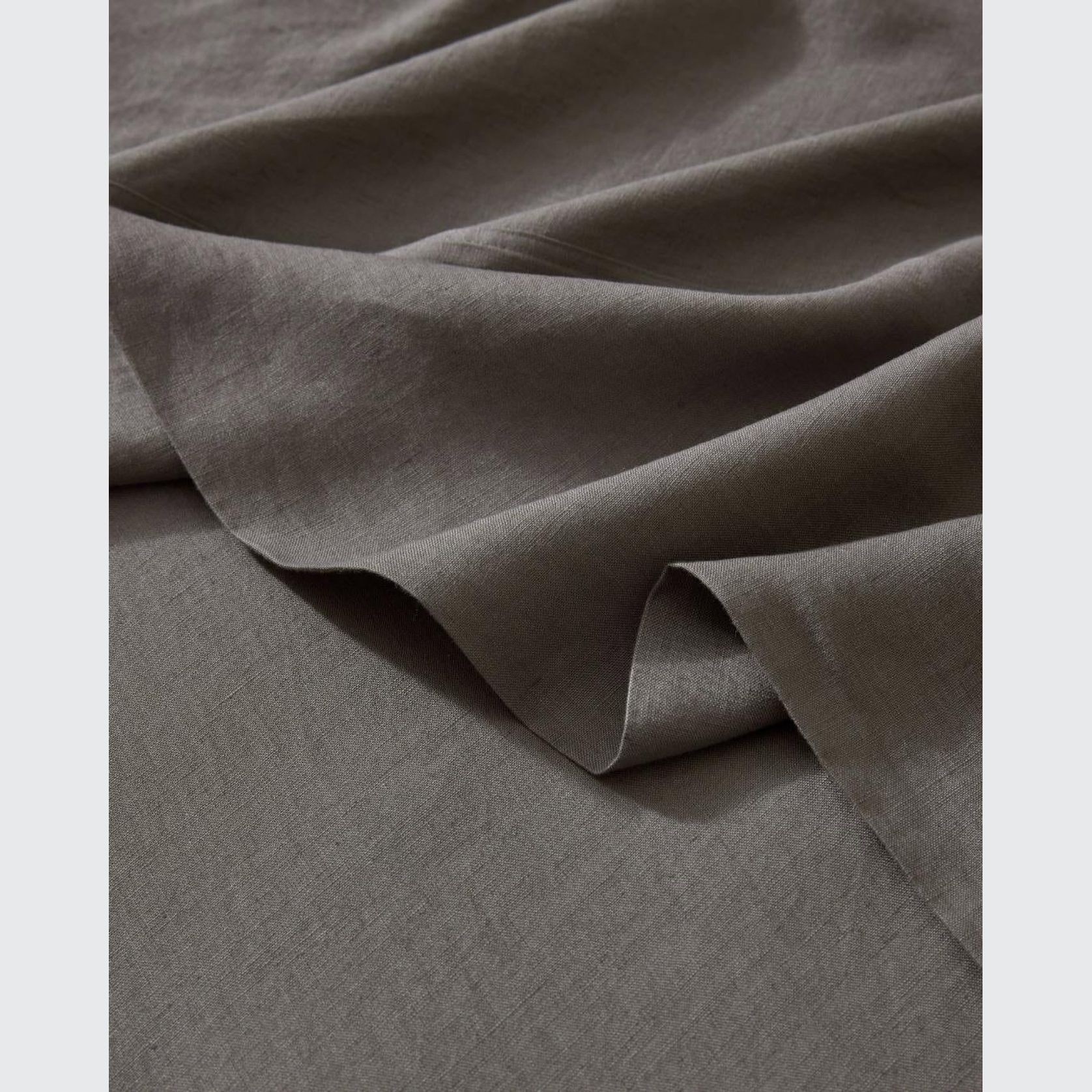 Ravello Linen Flat Sheet - Charcoal | Weave Home Bed Linen gallery detail image