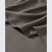 Ravello Linen Flat Sheet - Charcoal | Weave Home Bed Linen gallery detail image