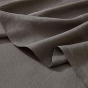 Ravello Linen Flat Sheet - Charcoal | Weave Home Bed Linen gallery detail image