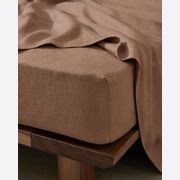 Ravello Linen Flat Sheet - Biscuit | Weave Home Bed Linen gallery detail image