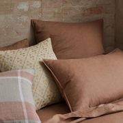 Ravello Linen Fitted Sheet - Biscuit | Weave Home Bed Linen gallery detail image