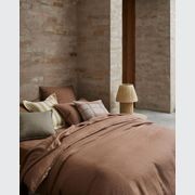 Ravello Linen Fitted Sheet - Biscuit | Weave Home Bed Linen gallery detail image