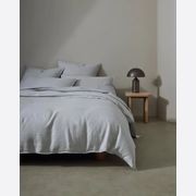 Ravello Linen Flat Sheet - Silver | Weave Home Bed Linen gallery detail image