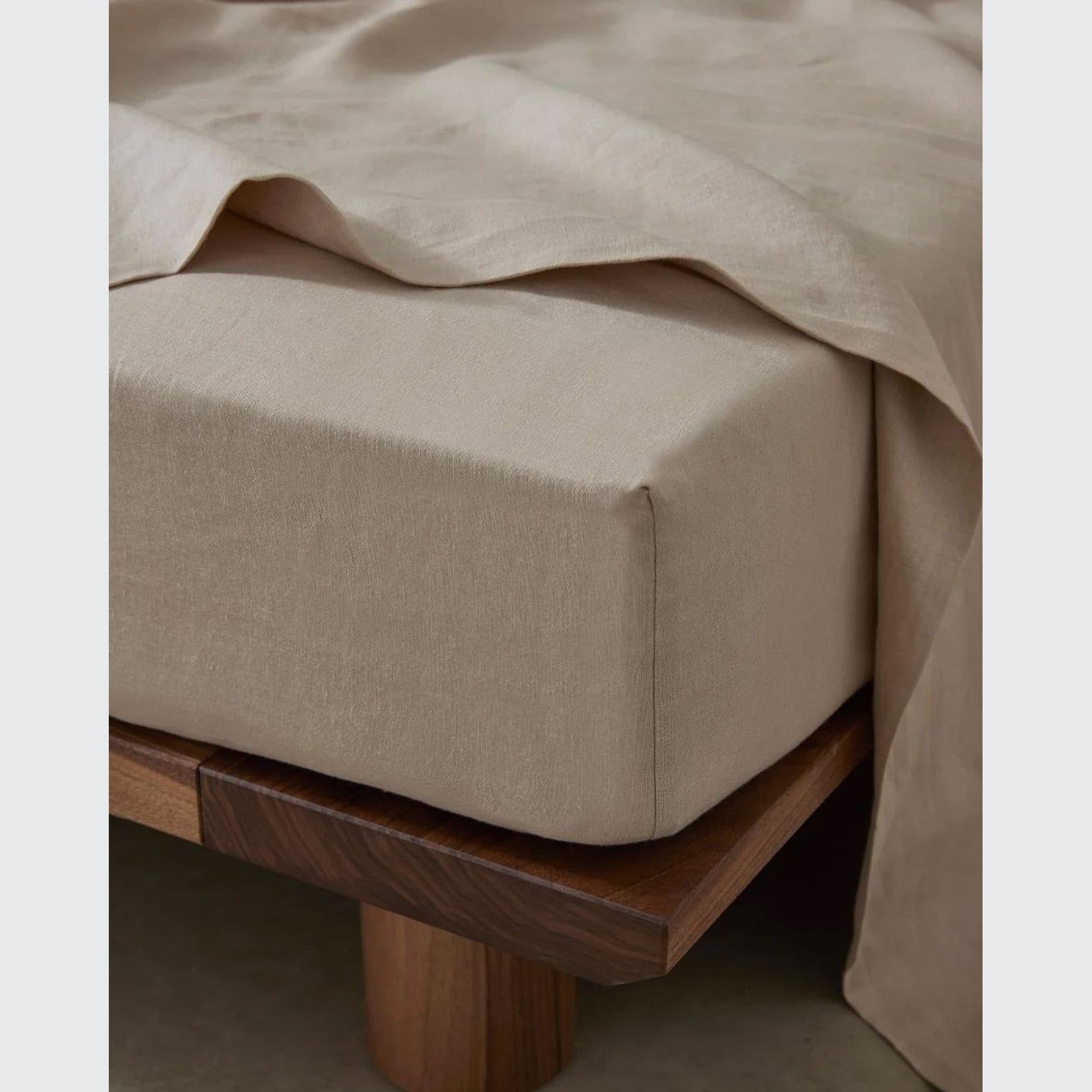 Ravello Linen Flat Sheet - Shell | Weave Home Bed Linen gallery detail image