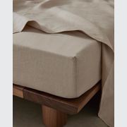 Ravello Linen Flat Sheet - Shell | Weave Home Bed Linen gallery detail image