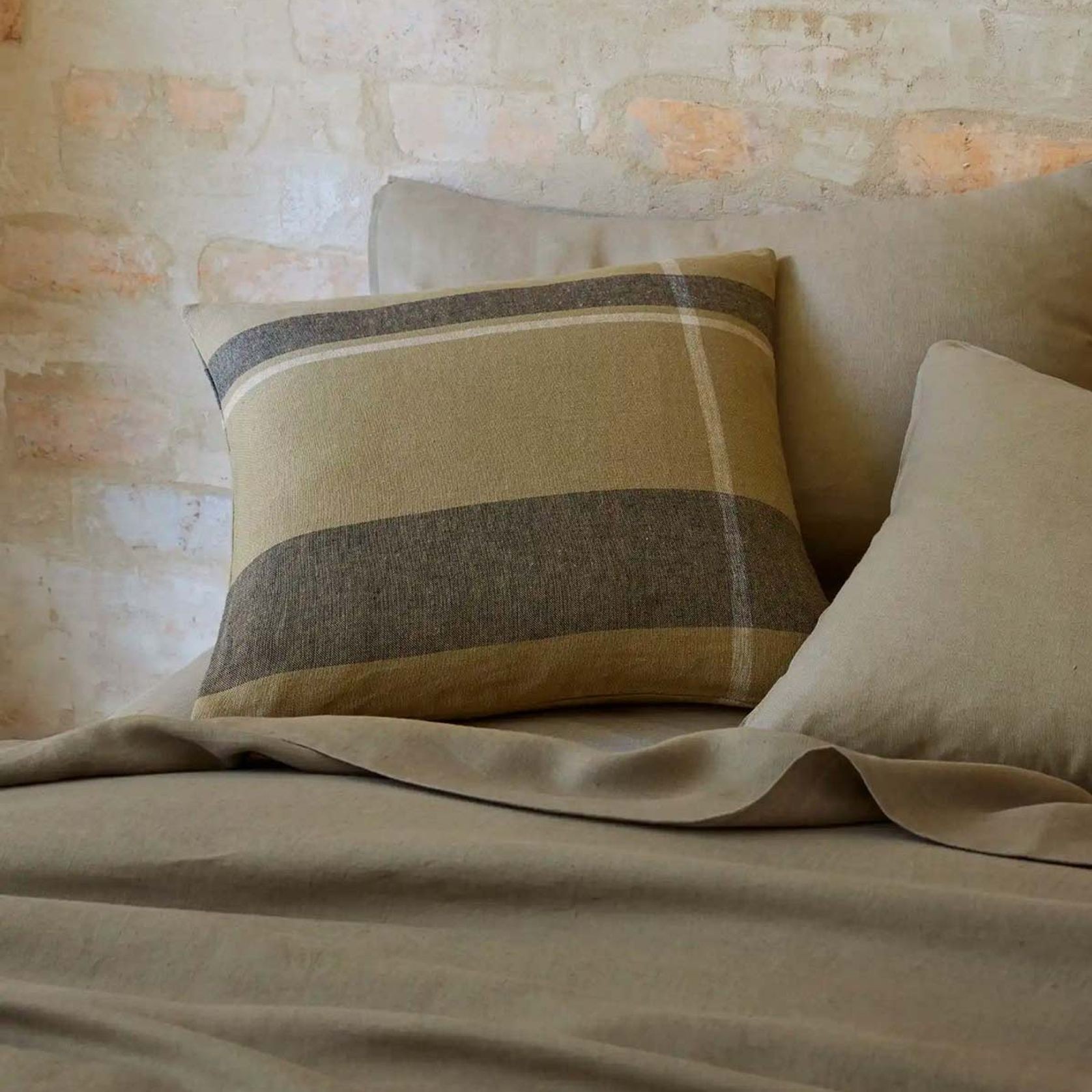 Ravello Linen Flat Sheet - Caper | Weave Home Bed Linen gallery detail image