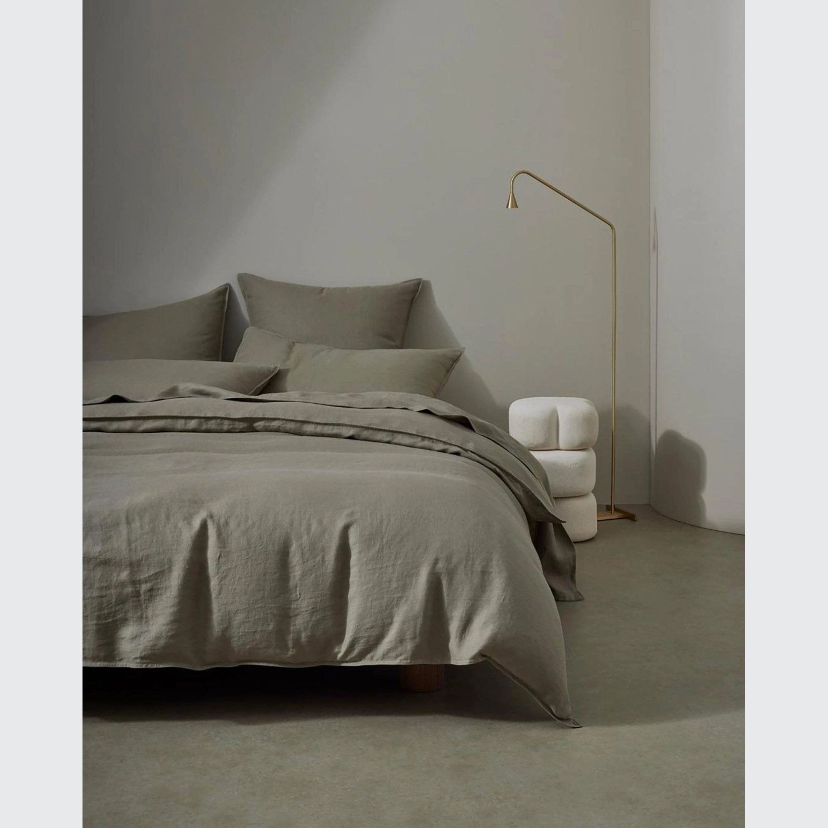 Ravello Linen Flat Sheet - Caper | Weave Home Bed Linen gallery detail image