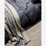 Ravello Linen Fitted Sheet - Denim | Weave Home Bed Linen gallery detail image