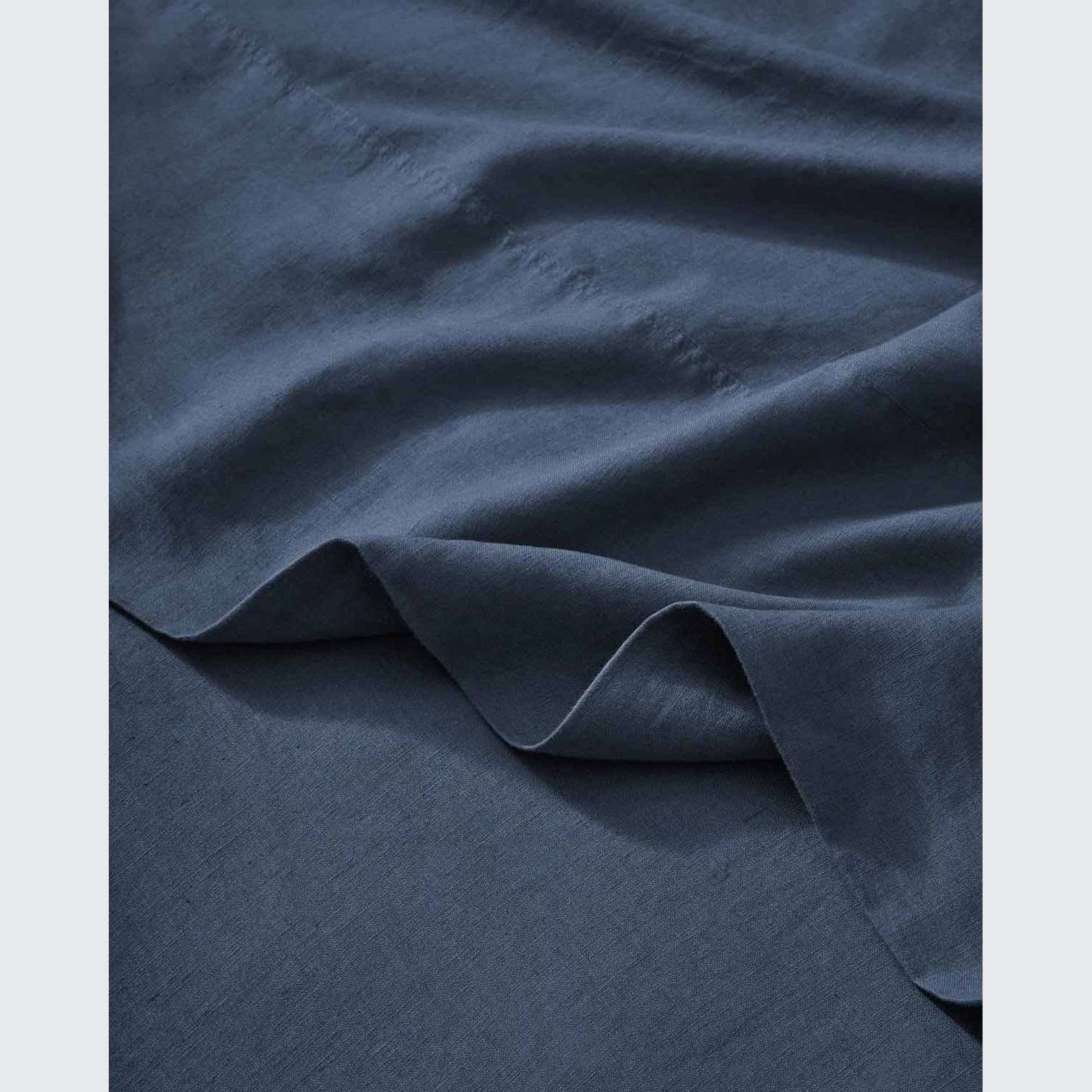 Ravello Linen Flat Sheet - Denim | Weave Home Bed Linen gallery detail image