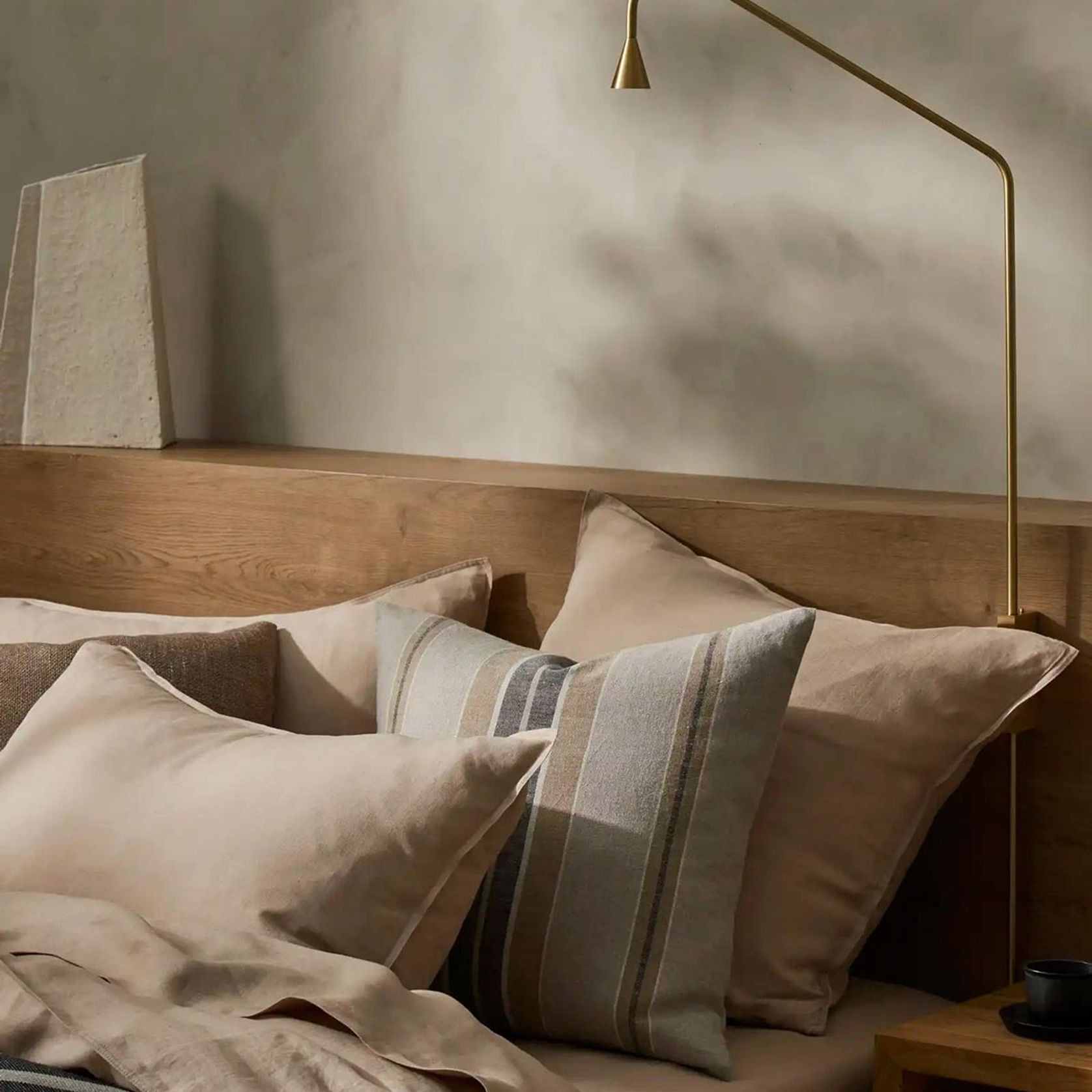 Ravello Linen Fitted Sheet - Shell | Weave Home Bed Linen gallery detail image
