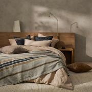 Ravello Linen Fitted Sheet - Shell | Weave Home Bed Linen gallery detail image