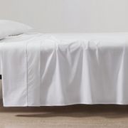 Cotton Percale Flat Sheets with Piping gallery detail image