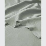Ravello Linen Fitted Sheet - Sage  | Weave Home Bed Linen gallery detail image