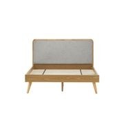 Stella Queen Bed Frame | Light Grey & Natural Oak gallery detail image