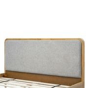 Stella Queen Bed Frame | Light Grey & Natural Oak gallery detail image