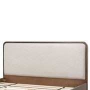 Stella Queen Bed Frame | Light Beige & Walnut gallery detail image