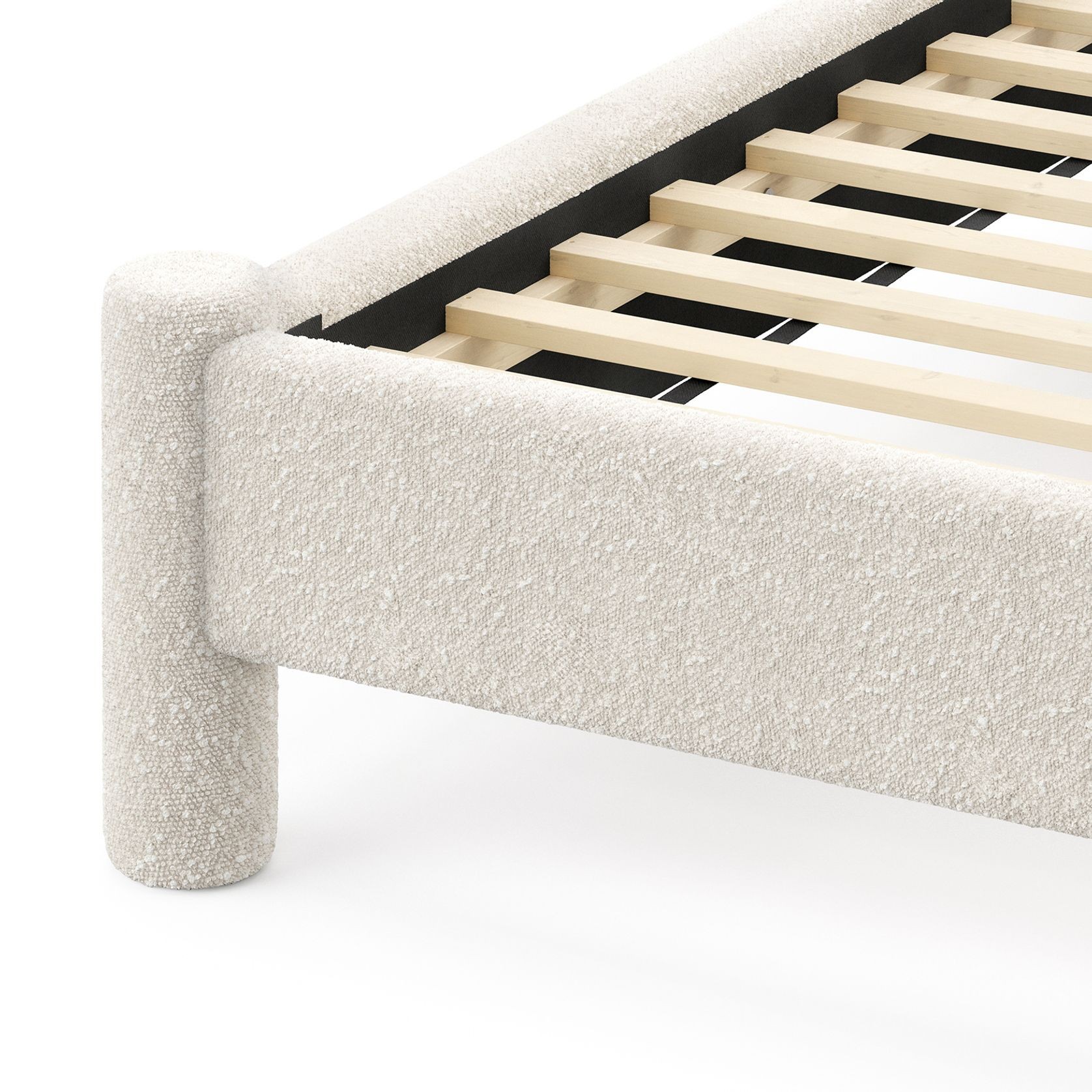 Liora Four Post Queen Bed Frame | Cream Boucle gallery detail image