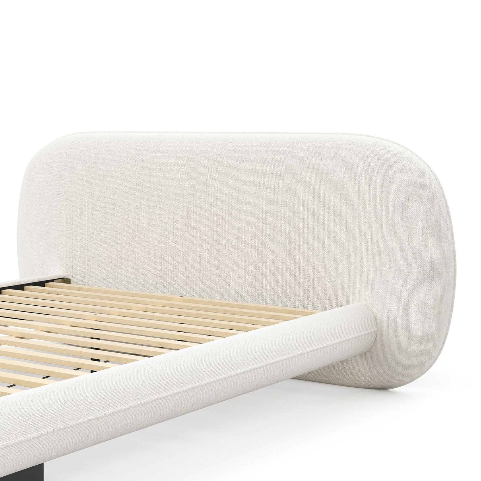 Brune Oversized Queen Bed Frame | Canvas Ivory gallery detail image